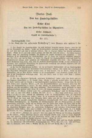 Viertes Buch. Von den Handelsgeschäften