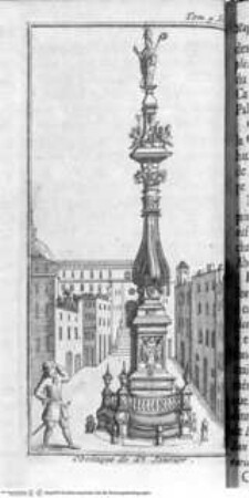 Les delices de l'Italie ... 6 Bände., 4. Band, Tafel vor Seite 65: Obelisque de S.t Janvier