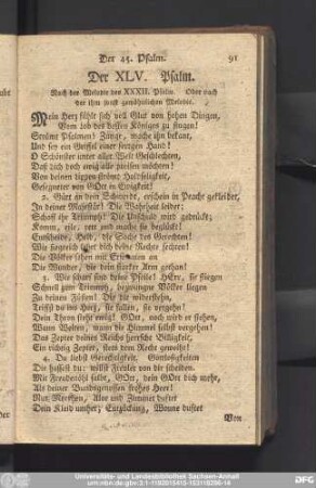 Der XLV. Psalm.