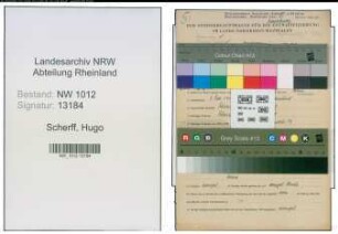 Entnazifizierung Hugo Scherff , geb. 08.02.1902 (Kaufm.Angest.)