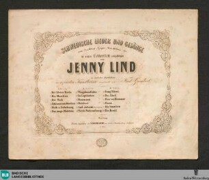 2: Schwedische Lieder und Gesänge : von Lindblad, Geyer, Nordblom etc.; in vielen Concerten vorgetragen von Jenny Lind