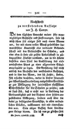 Nachschrift zu vorstehendem Aufsatze