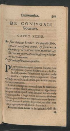 De Coniugali Societate. Caput XXXIII.