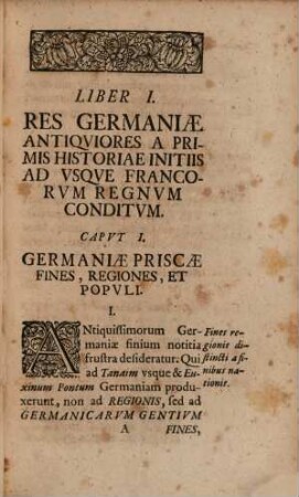 Iacobi Caroli Spener Historia Germaniae Vniversalis Et Pragmatica : Breviter Ac Perspicve Exposita Cvm Perpetvis Notis Et Copiosis Indicibvs, [1]