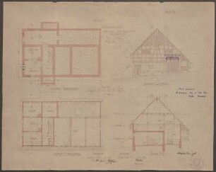Pfähler, Wilhelm, Landwirt Bau eines Wohnhauses mit Scheune