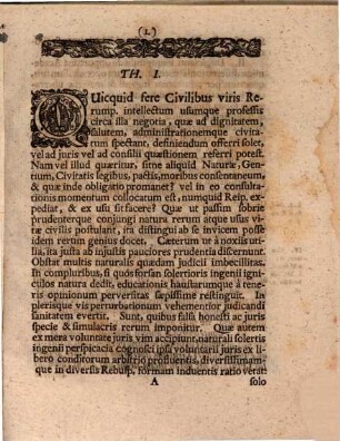 Dissertatio De Genuinis Fontibus Recte Decidendi Controversias Publicas Et Illustres