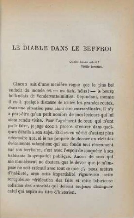Le diable dans le beffroi