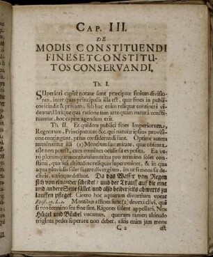 Cap. III. De Modis Constituendi Fin Es Et Constitutos Conservandi.