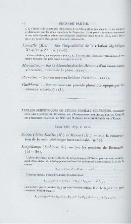 Annales scientifiques de l'école normale supérieure.