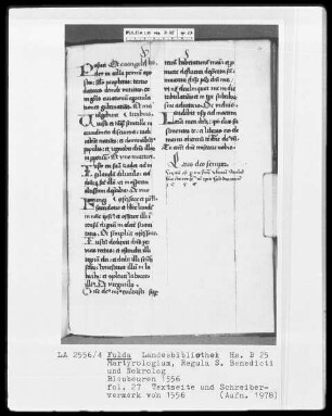 Martyrologium, Regula Sancti Benedicti und Nekrolog —