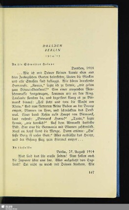 Dresden, Berlin 1914/15