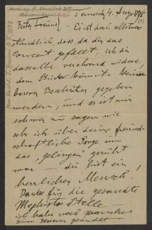 Brief an Ferruccio Busoni, 04.08.1895