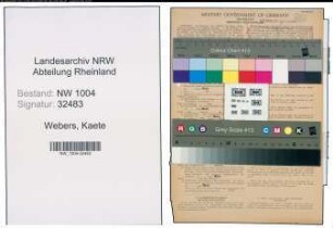 Entnazifizierung Kaete Webers , geb. 05.07.1914 ()