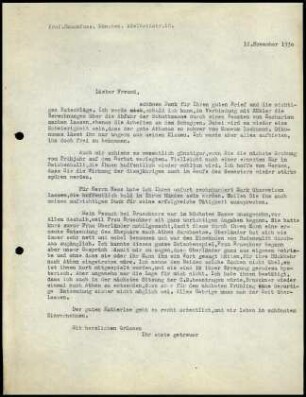 G. Karo an H. Knackfuß