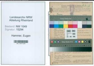 Entnazifizierung Eugen Hammer , geb. 08.07.1885 (Kaufmann)
