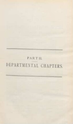 Part II. - Departmental chapters.