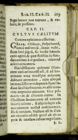 Cap. II. Cultus Cælitum Contra opiniones asseritur.
