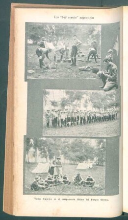 Los "boy scouts" argentinos - [Ilustración] : Vistas tomadas en el campamento último del Parque Olivera