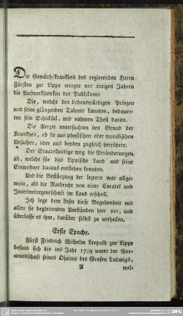 Erste Epoche