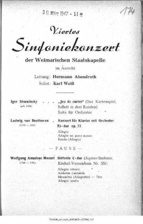Viertes Sinfoniekonzert