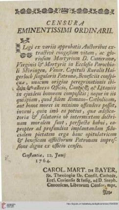 Censura eminentissimi ordinarii