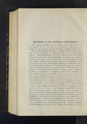 Tabakbau in den deutschen Schutzgebieten.