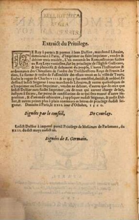 Les Remontrances contenant les Privileges de l'Eglise gallicane, et les plainctifs ... du peuple