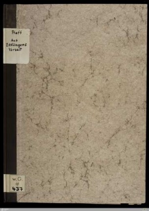 Die Stadt Eßlingen 1824 - 1850 : (Nach den Ratsprotokollen und anderen gleichzeitigen Quellen.); (Als Manuscript gedruckt)