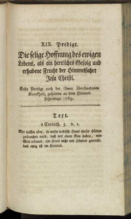XIX. Predigt.