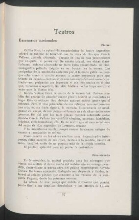 Escenarios nacionales