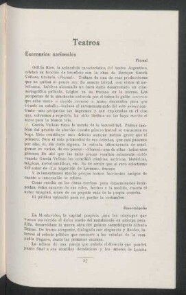 Escenarios nacionales