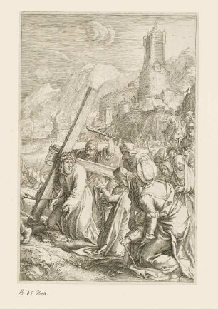 Kreuztragung, Blatt 9 der Folge "Passion Christi"