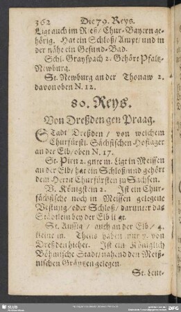 80. Reys. Von Dreßden gen Praag