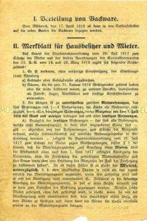 Merkblatt für Hausbesitzer und Mieter in Nürnberg