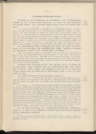 c) Evangelisch-lutherische Kirchen.