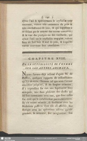 Chapitre XVIII. De La Supériorité De L'Homme Sur Les Autres Animaux