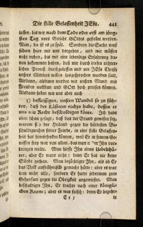 441-449, 3) befleissigen, unsern Wandel so zu fuehren, daß ...