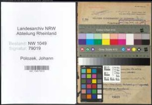 Entnazifizierung Johann Polozek , geb. 18.04.1889 (Postbeamter)