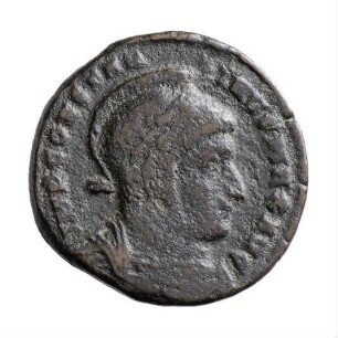 Münze, Follis, Aes 4, 318 - 319 n. Chr.