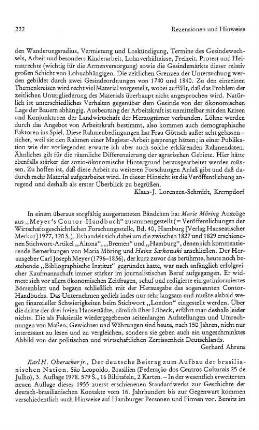 Meyer's Contor-Handbuch, 1827 - 1829, Marie Möring (Bearb.), (Veröffentlichungen der Wirtschaftsgeschichtlichen Forschungsstelle e.V. Hamburg, 40) : Hamburg, Verlag Hanseatischer Merkur, 1977