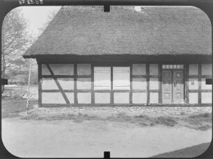 Lübbenau-Lehde, Dorfstraße 3. Freilandmuseum. Doppelwohnstallhaus (umgesetzt aus Kittlitz). Hoffront (Teilansicht)