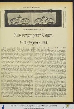 Aus vergangenen Tagen.
