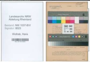 Entnazifizierung Hans Wollrab , geb. 27.02.1888 (Bueroangestellter)