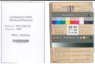 Entnazifizierung Leonhard Mohr , geb. 21.10.1902 (Beamter)