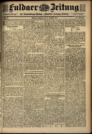 Zweite Ausgabe vom Samstag, den 10. Februar 1900.