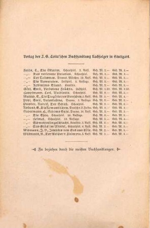 Das Glück im Winkel : Schauspiel in 3 Akten von Hermann Sudermann