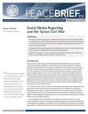 Social media reporting and the Syrian civil war