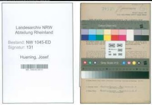 Entnazifizierung Josef Huening , geb. 09.12.1897 (Lehrer)