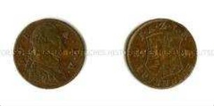 Deutsche Kleinmünze über 1 Pfennig aus dem Fürstentum Anhalt-Zerbst