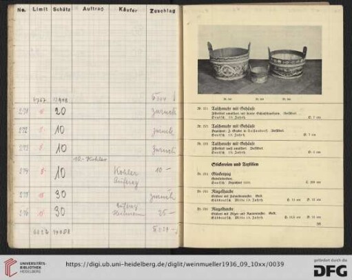 Stickereien und Textilien (Nr. 274-290)